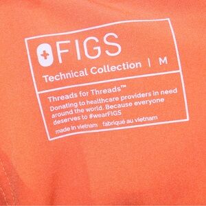 Figs SCRUBS Bright Orange Scrub Top